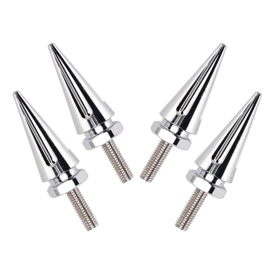 4x Silberne Spike-Windschutzscheiben-Verkleidungsschrauben für Touring Road Glide FLTR 2015 - 2025