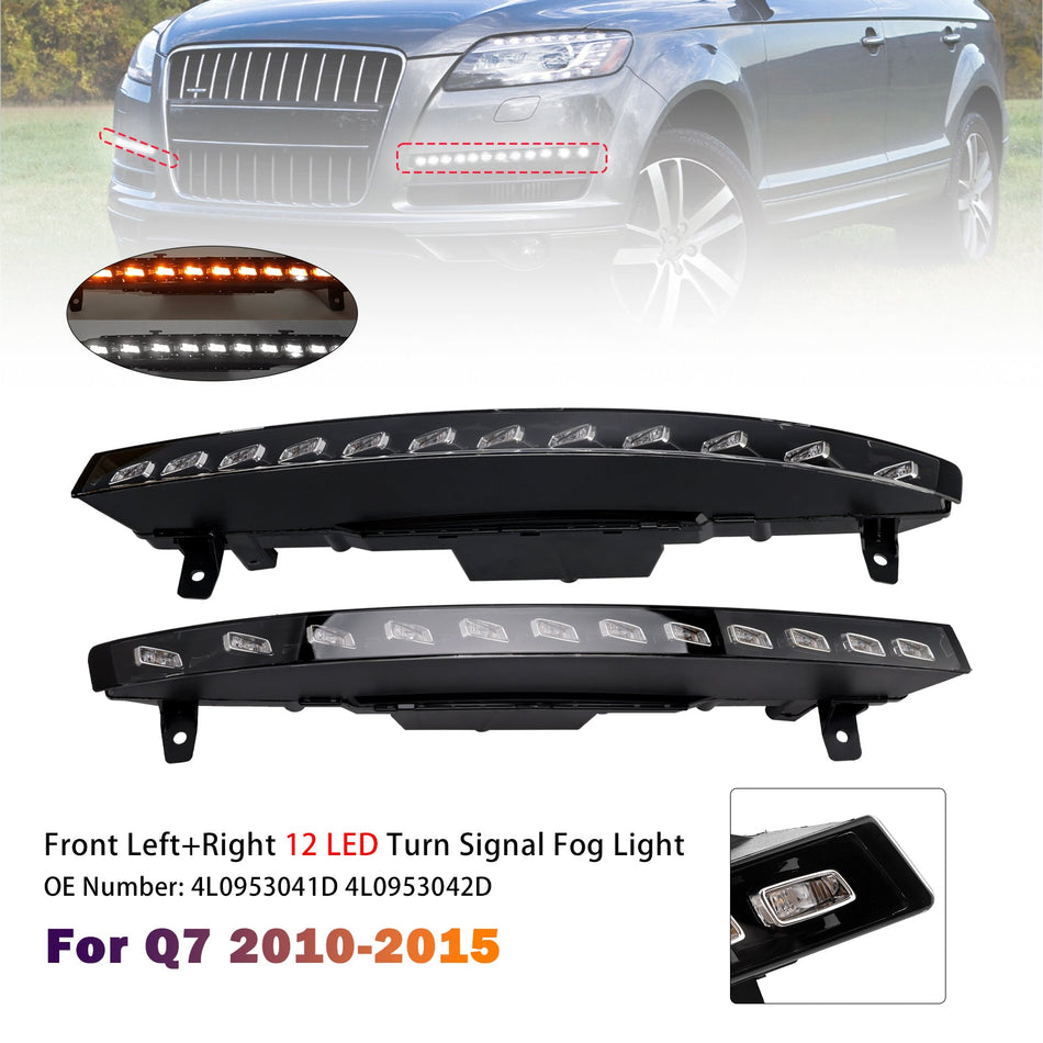 2010–2015 Audi Q7 Sportversion Frontstoßstange mit 12 LED-Blinkern und Nebelscheinwerfern