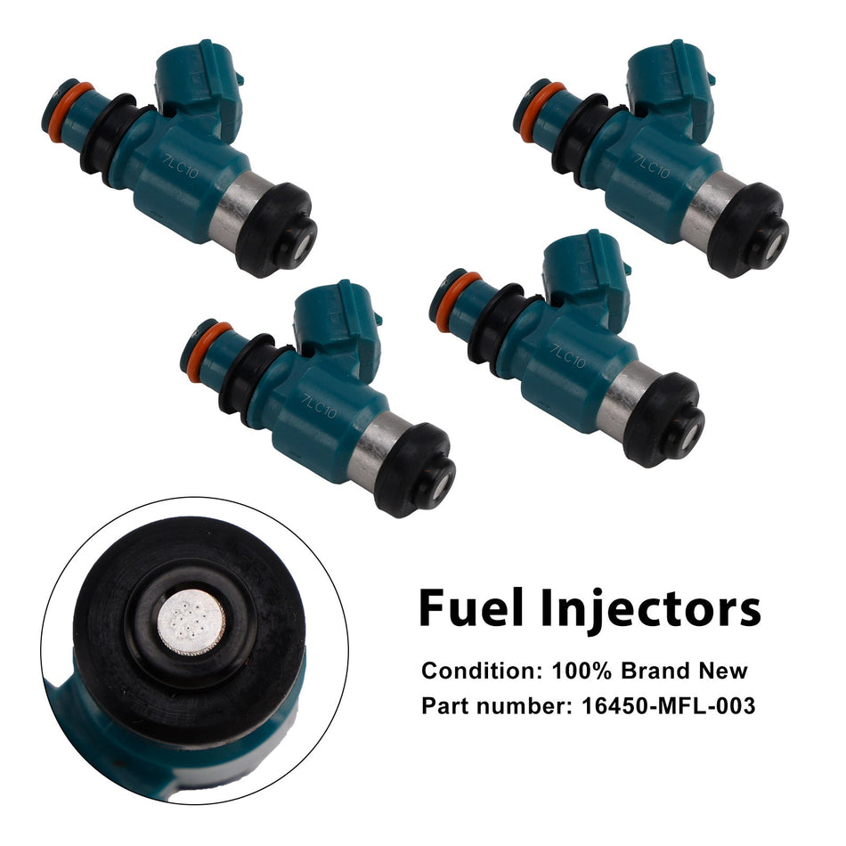 Kraftstoffeinspritzdüsen passend für Honda CBR1000RR 08-23 VFR1200F 2010-2017 16450-MFL-003 4 Stück