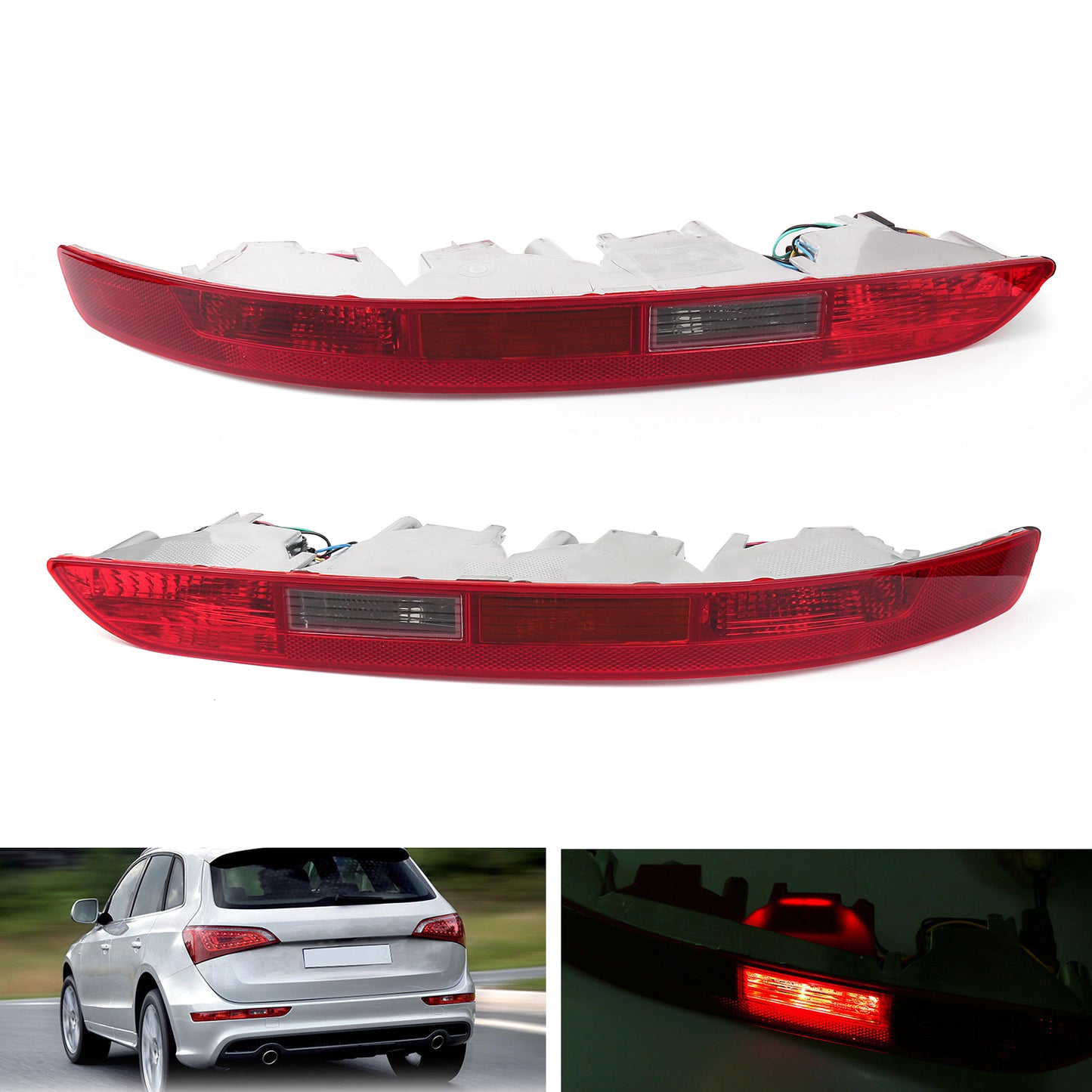 1× L/R Rear Lower Tail light Reverse Lamp Bumper Light For Audi Q5 2009-2015