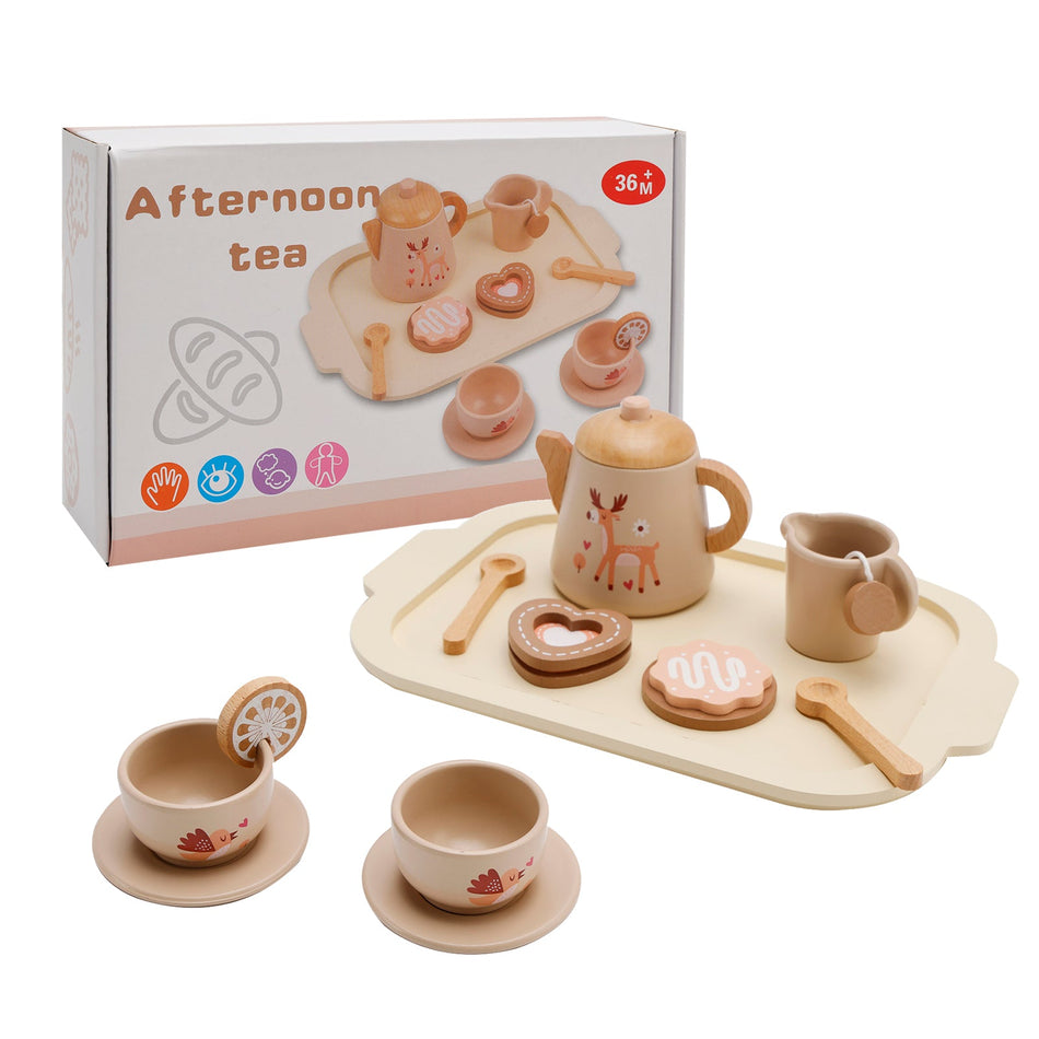 13 Stücke Western Küche Holz Tee-Sets Spielen Küche Geschirr/Tee-Set Für Kind