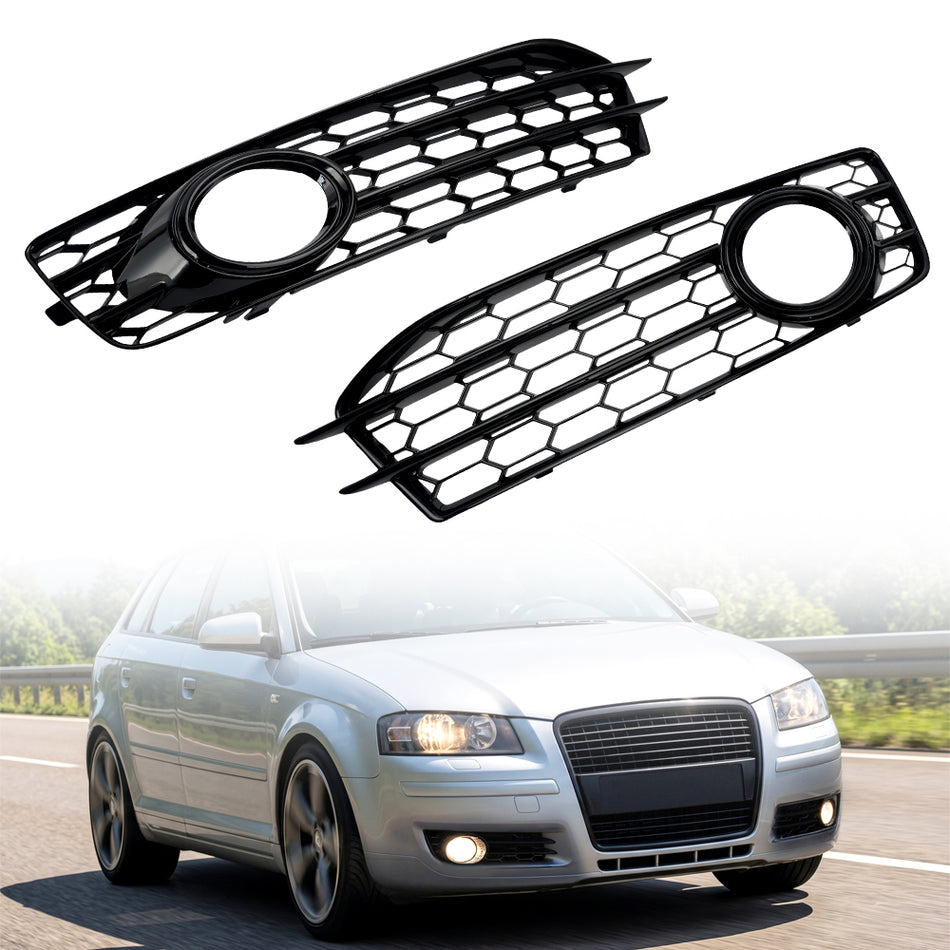 Audi A3 8P S-Line 2009-012 Waben-Frontstoßstangen-Nebelscheinwerfer-Grill-Abdeckung