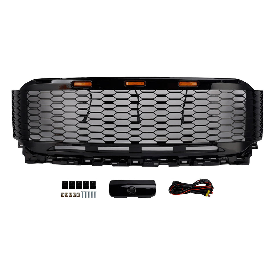 Frontstoßstangengrill aus ABS mit LED-Beleuchtung für Ford F150 Raptor (Modelljahre 2021–2023)