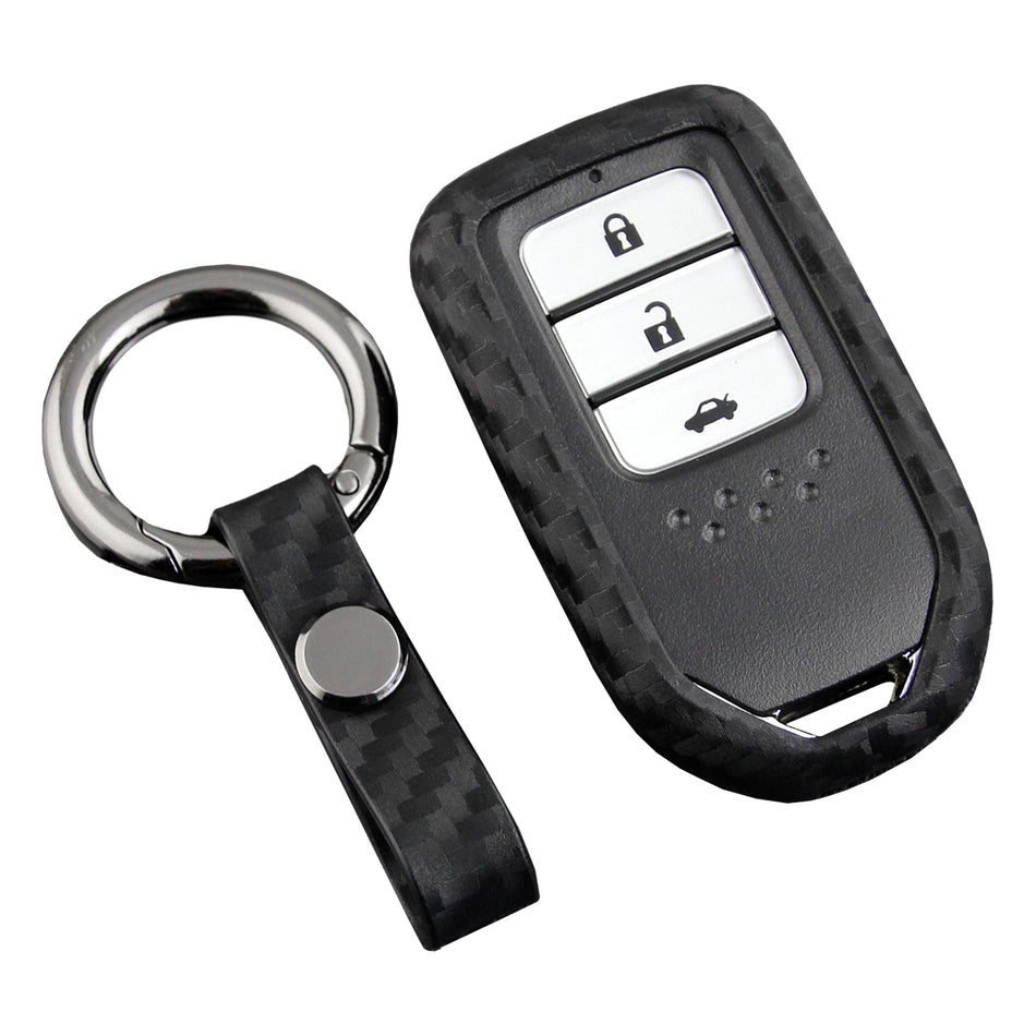 Autoschlüsselhülle aus Leder und Silikon mit Schnalle für Honda
