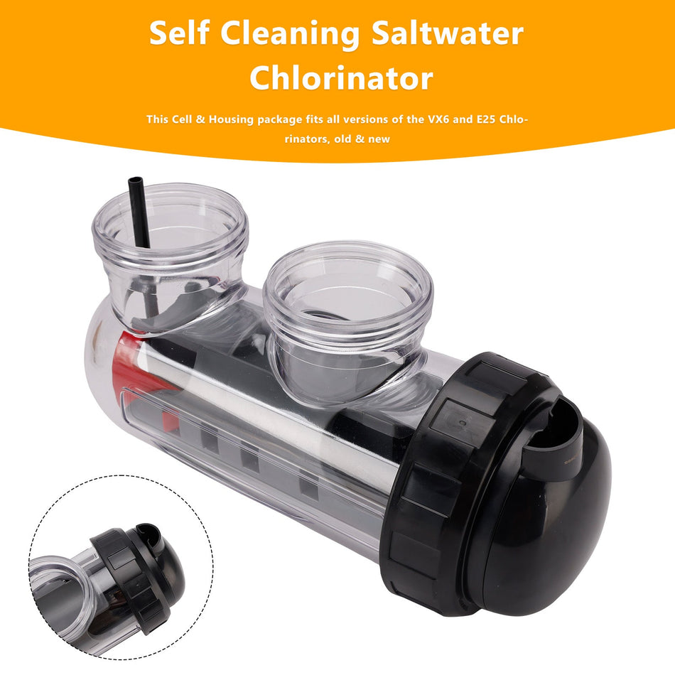 Salzwasser-Chlorinator-Ersatzzelle mit Zellengehäuse für Astral/Hurlcon VX6/E25