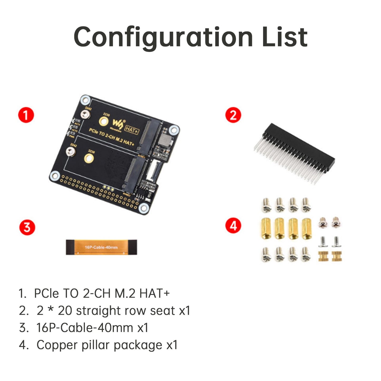 Raspberry Pi 5. Generation PCIe auf Dual-Channel M.2 Adapterkarte Dual M.2