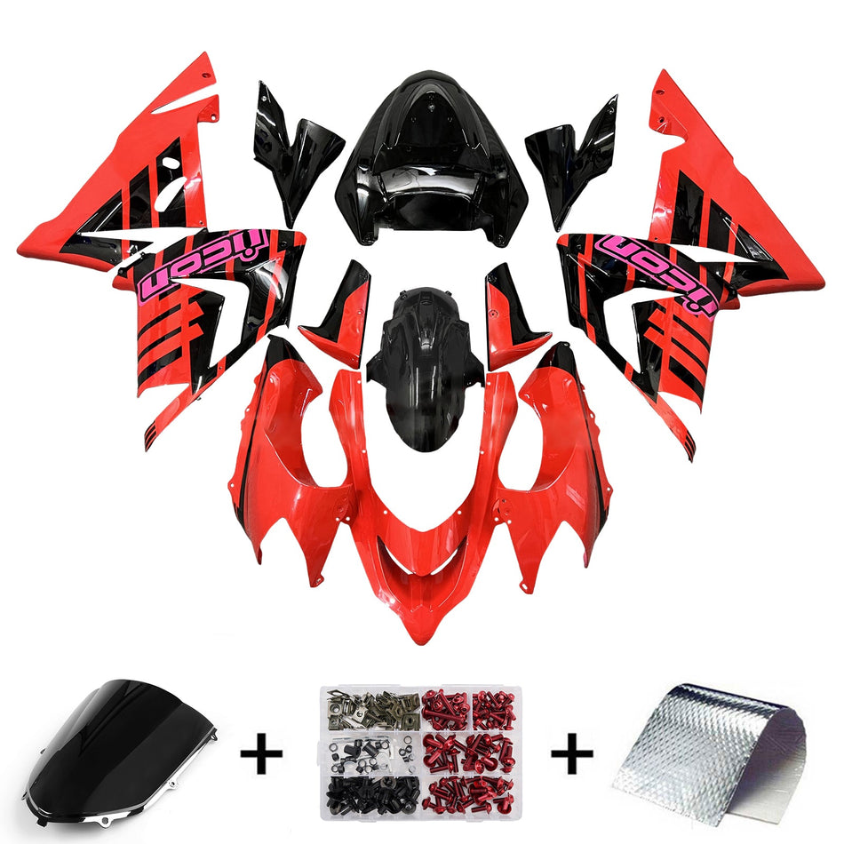 Injection Verkleidung Kit Karosserie Kunststoff ABS fit Für Kawasaki ZX10R 2004-2005