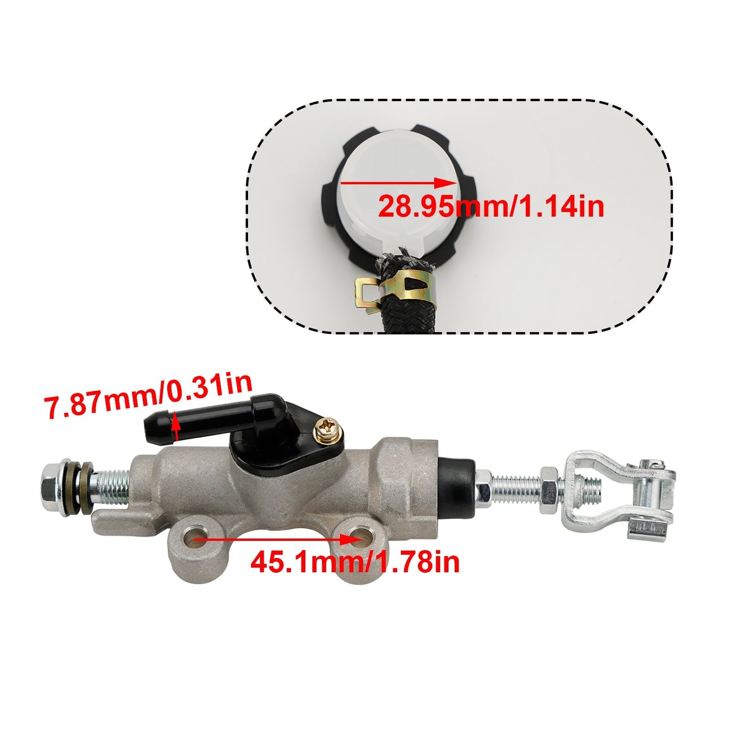 2009-2014 Honda TRX400X Sportrax 400 X Hauptbremszylinder hinten 43510-HN1-006