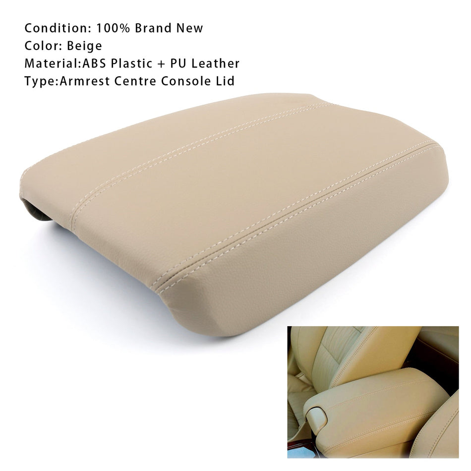 2008–2012 Honda Accord Beige Leder Armlehne Mittelkonsole Deckel