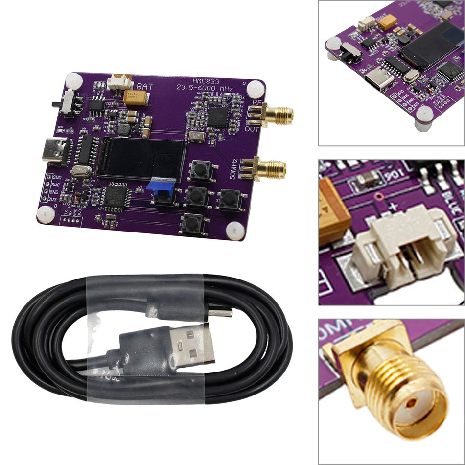 6GHz RF Signal Generator 23,5-6000MHz Tastatur Version Oled Screen Display HMC833