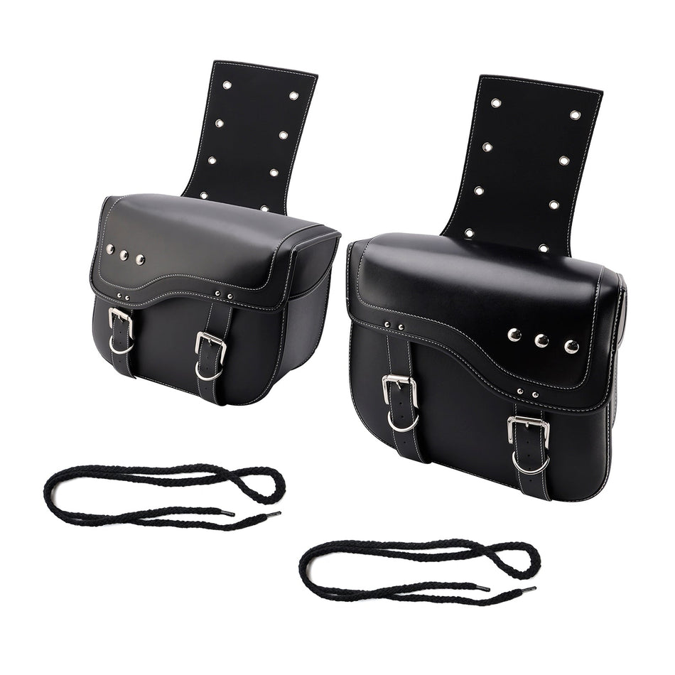 Universal Satteltasche Seite Lagerung Schwanz Tasche Pu Gepäck Schwarz 28L Für Motorrad