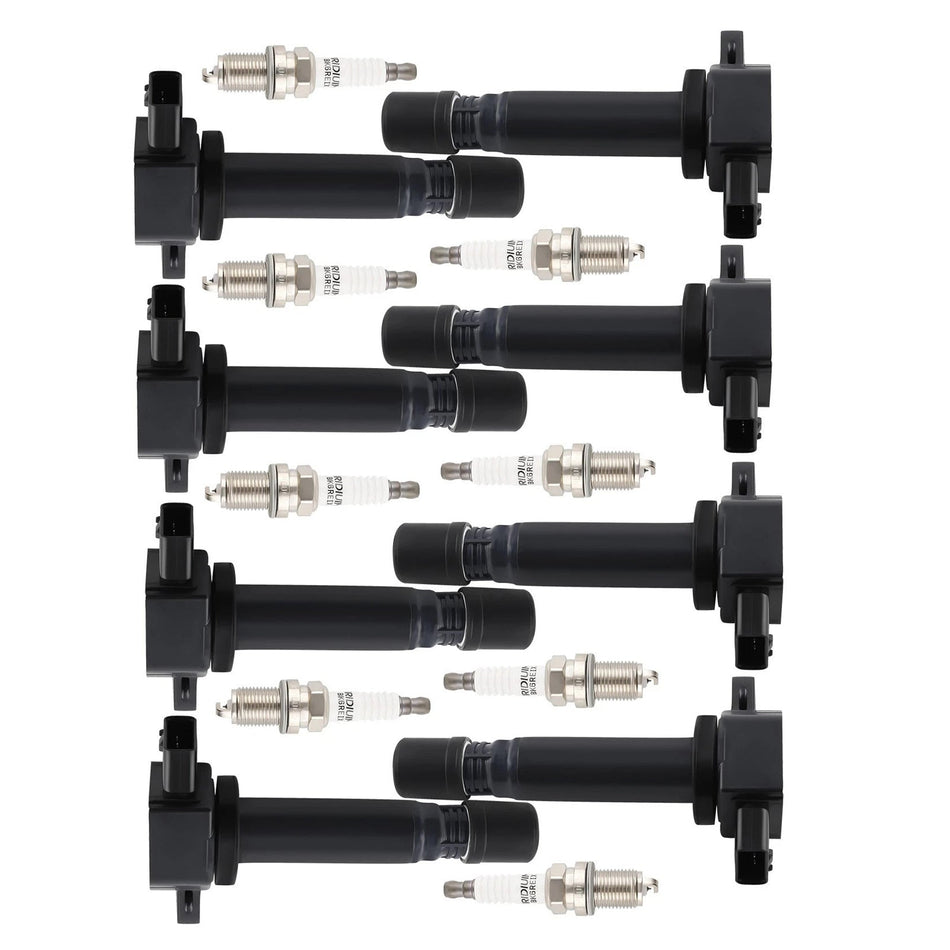 8x Zündspule &amp; Zündkerze UF574 für Volvo XC90 4.4L V8 2005-2010