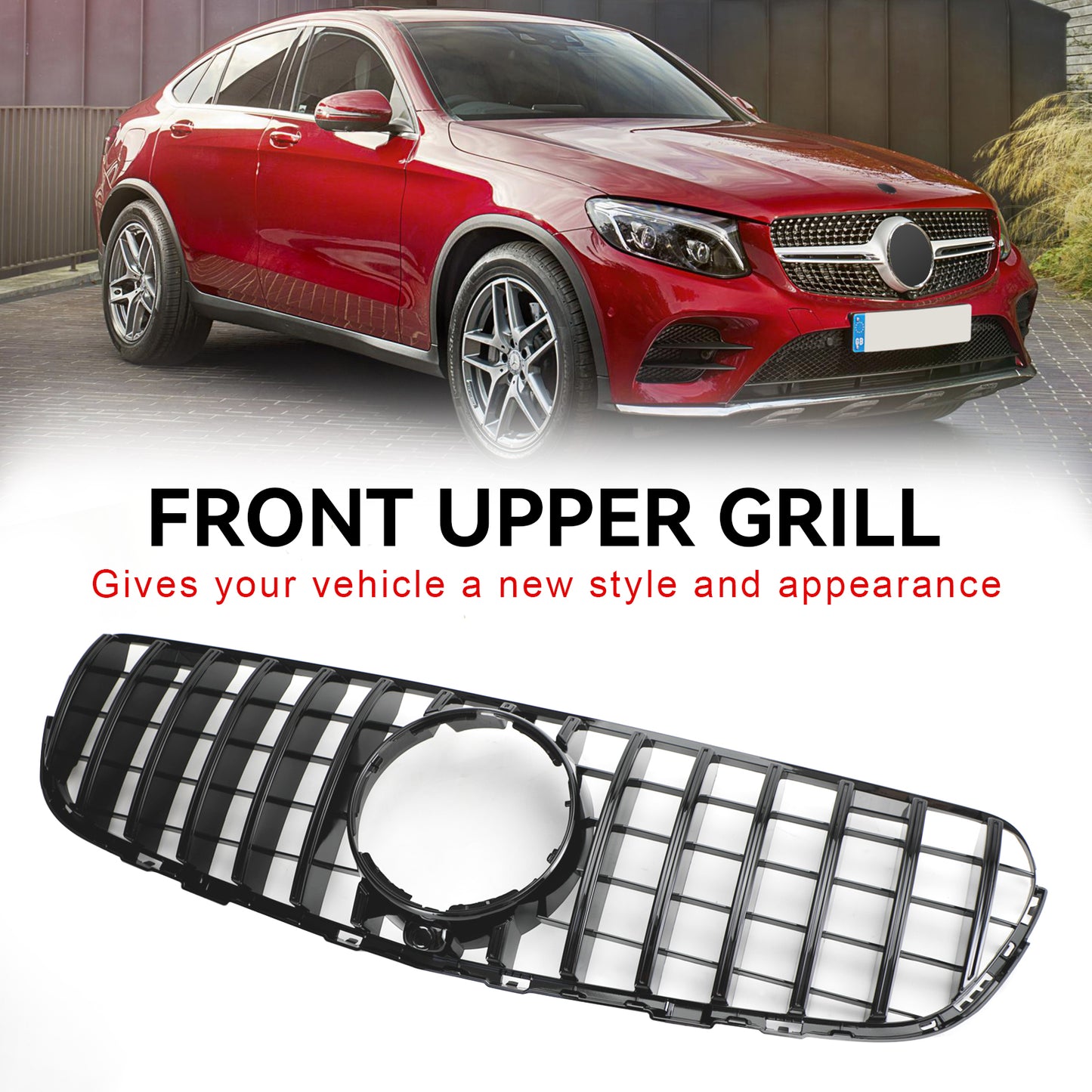 Front Bumper Grille Grill Für Mercedes Benz GLC X253 C253 2015-2019 Gloss Black