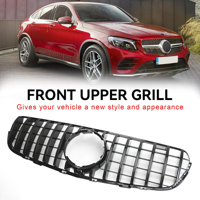 Front Bumper Grille Grill Für Mercedes Benz GLC X253 C253 2015-2019 Gloss Black