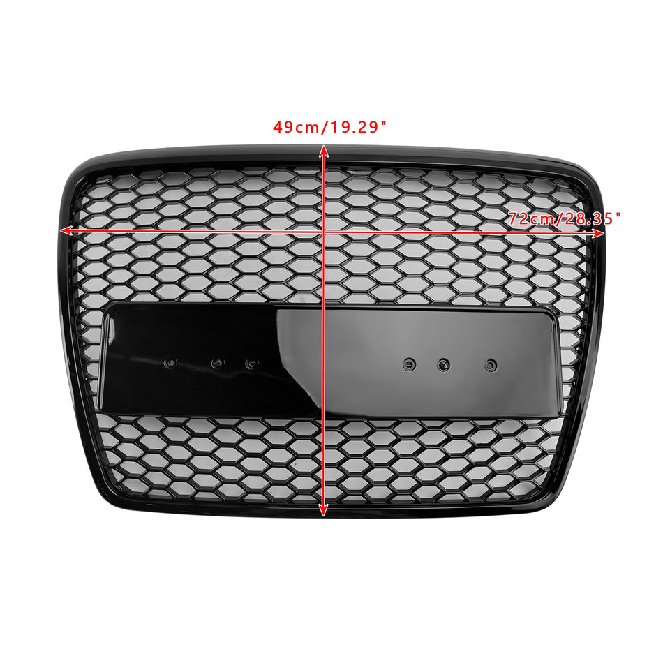 Black Front Honeycomb Bumper Grill Grille Für Audi A6 C6 2008-2011 Facelift