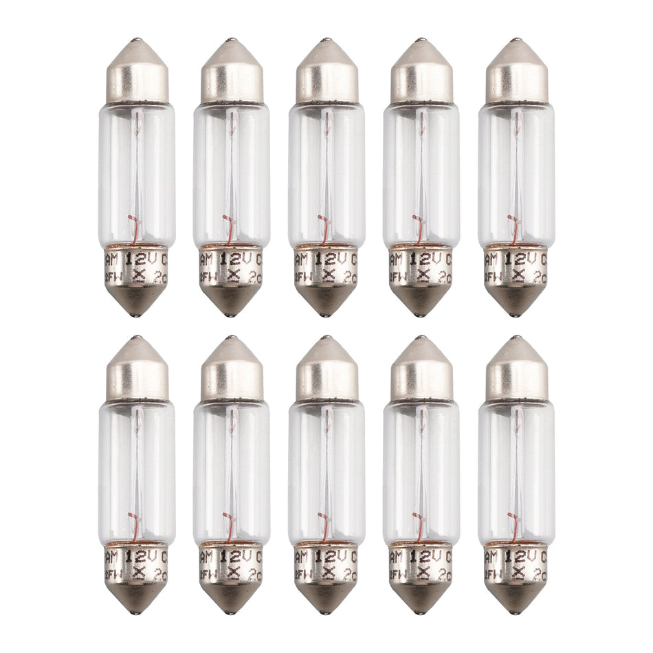 10 STÜCKE Auto Licht Rohrlampe birne C5W SV8.5 36 MM 6418 12 V 5 Watt Für OSRAM