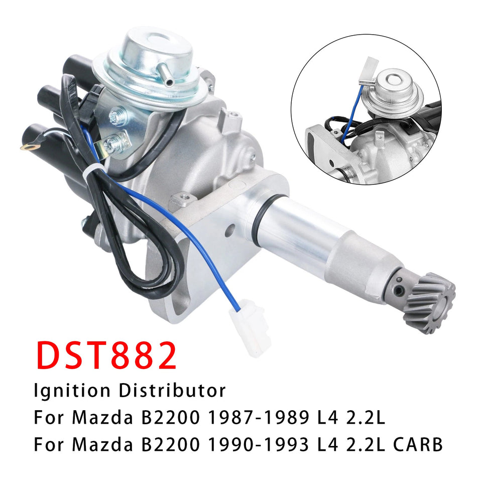 1987-1989 Mazda B2200 L4 2.2L Zündverteiler mit Kappe und Rotor DST882