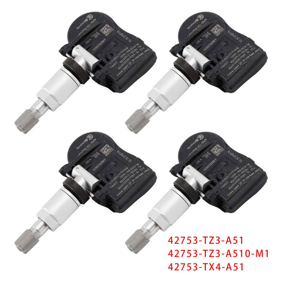 4X TPMS Reifendrucksensor Für Acura MDX RDX TLX ILX 42753TZ3A51