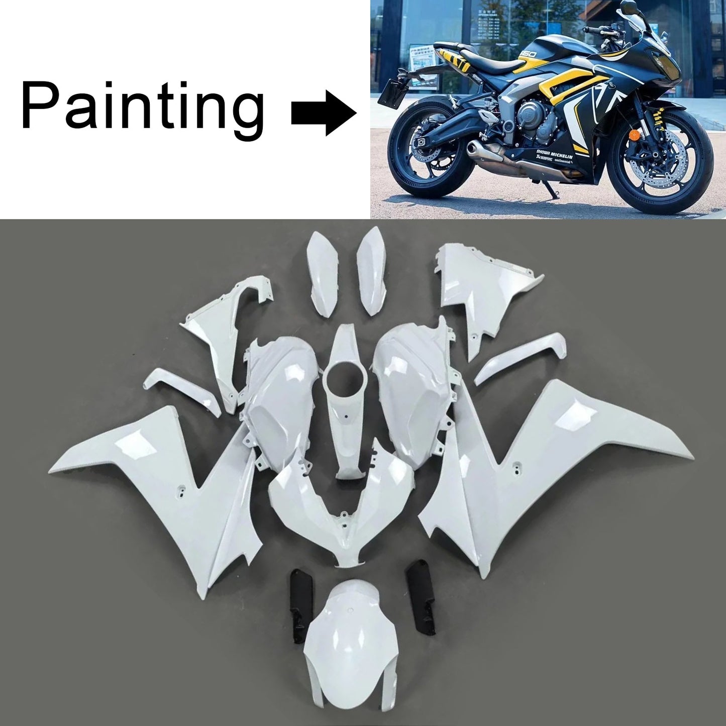 2024-2025 Triumph Daytona 660 Einspritzverkleidungssatz Karosserie Kunststoff ABS