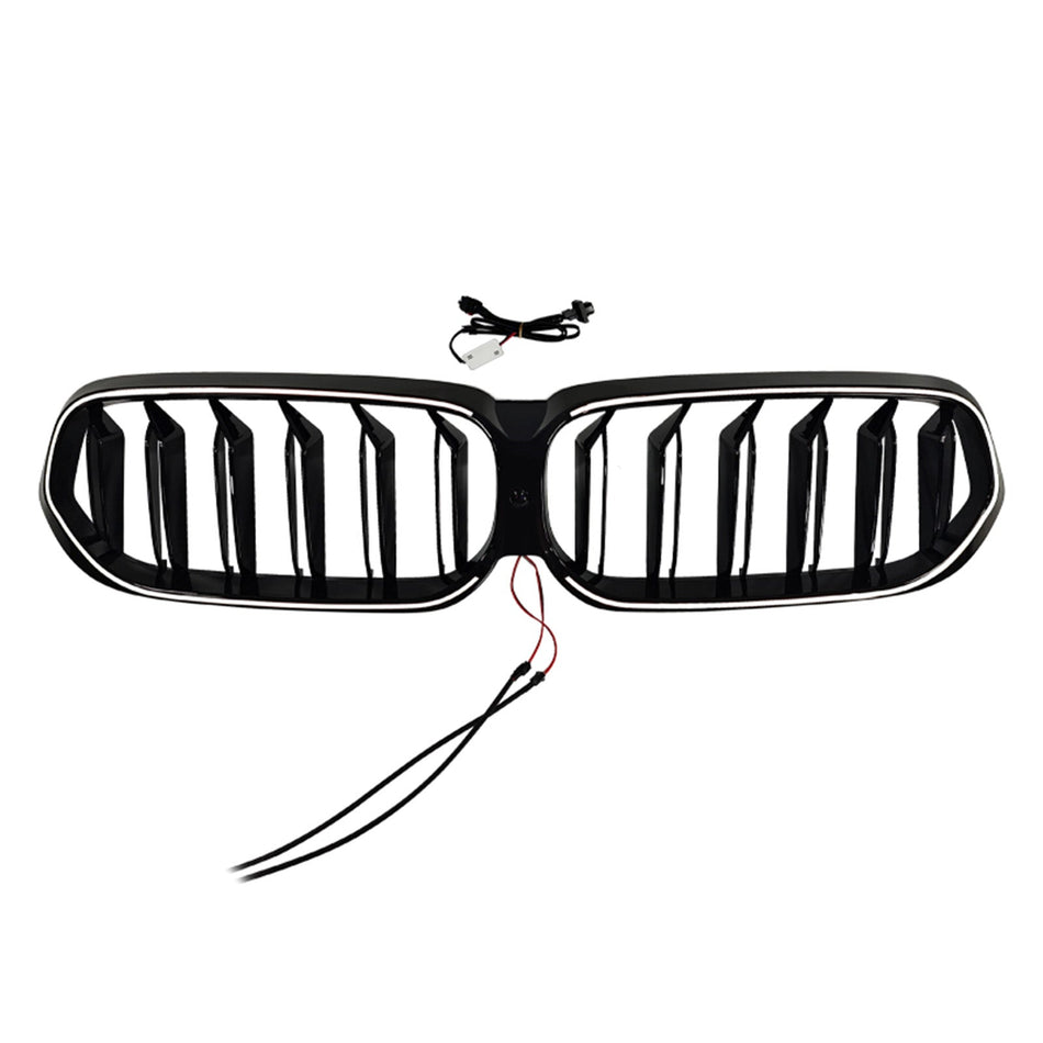 Doppellamellen-Frontgrill (Niere) in Schwarz, passend für BMW 6er G32 (2020–2025).