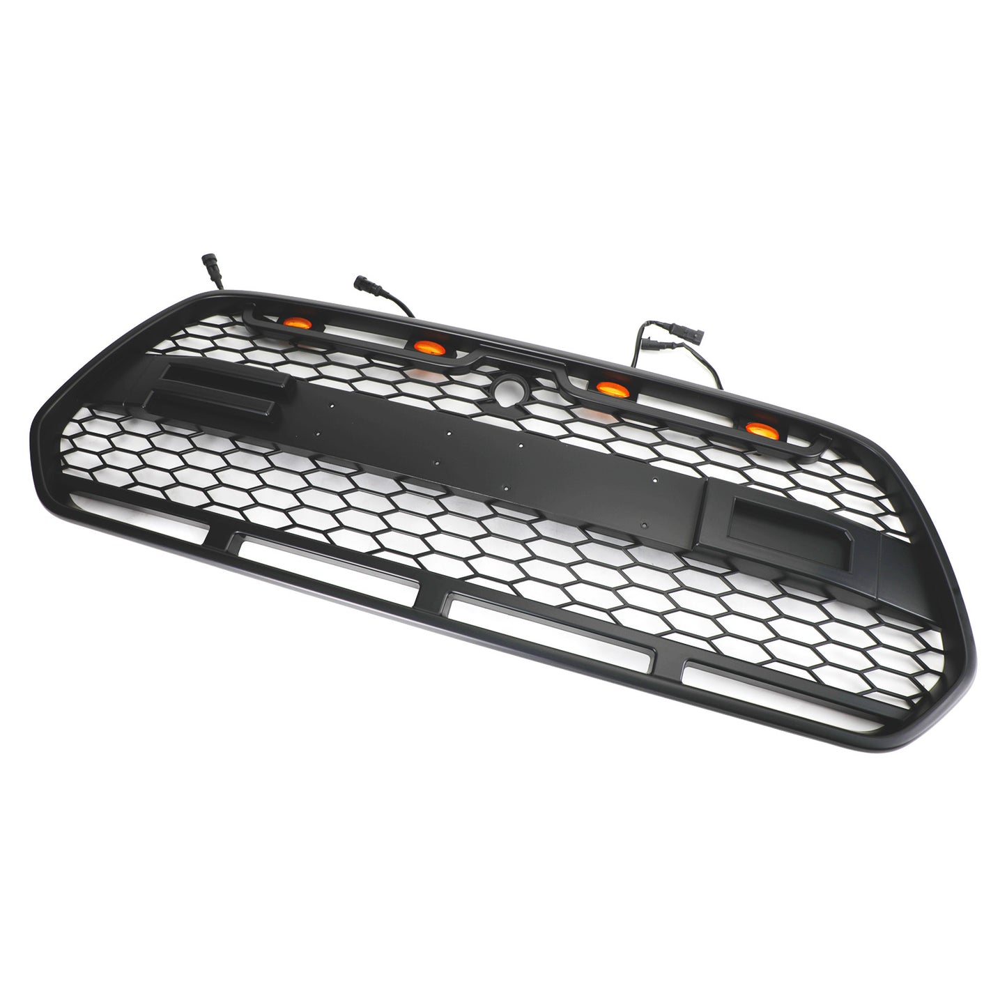 Matt Black Front Bumper Grille Grill w/LED Fit Ford Transit MK8 2015-2018 Raptor