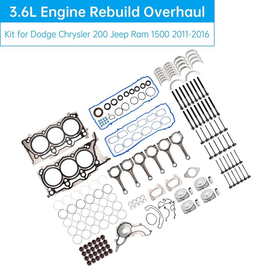 3,6-l-Motorüberholungssatz für Dodge Chrysler 200 Jeep Ram 1500 2011-2016