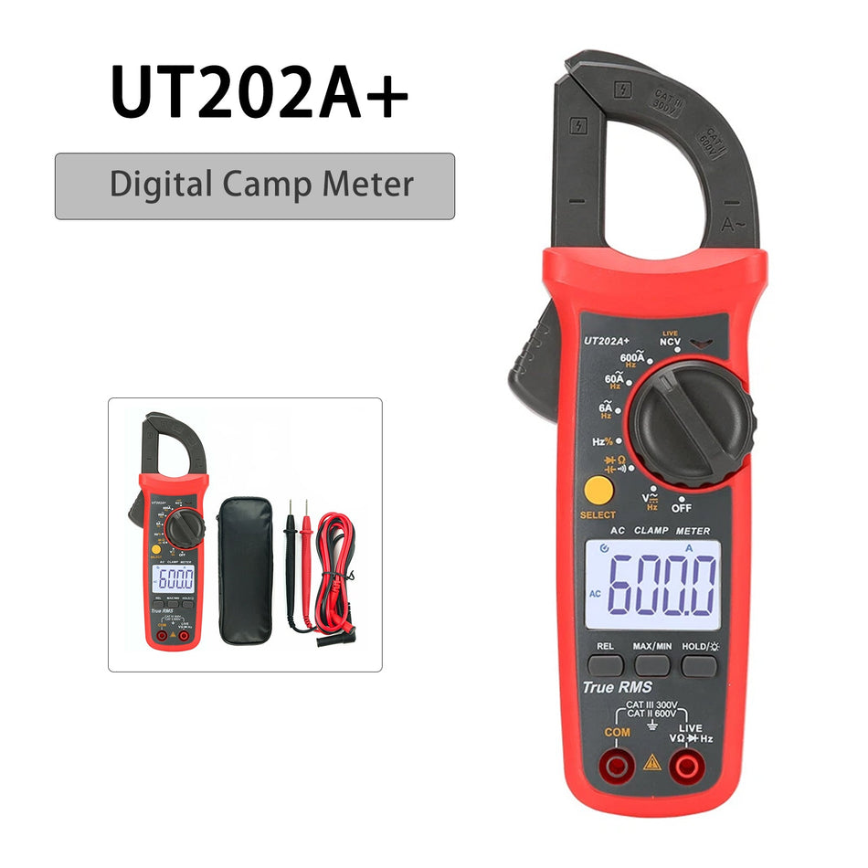 UT202A+ Digitales Zangenmessgerät 6000 Counts Automatische Bereichswahl True RMS NCV Multimeter