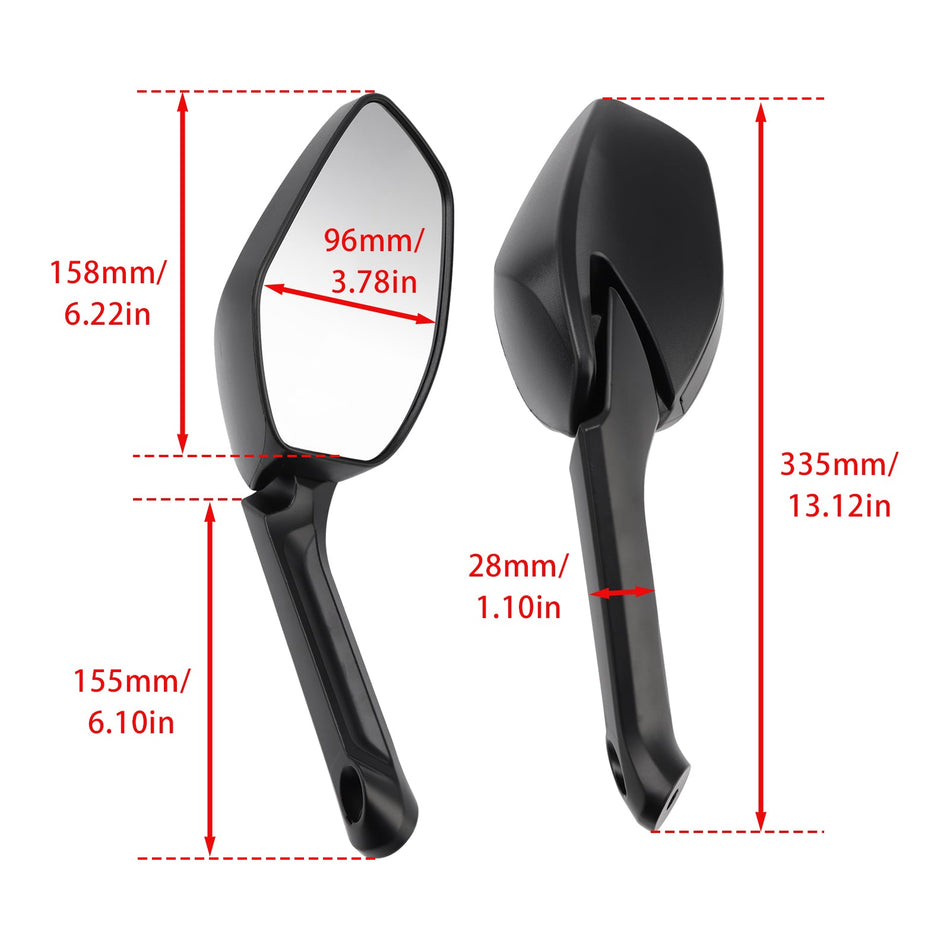 Spiegelset links &amp; rechts für Ducati Multistrada 1200 (2010-2018) und Multistrada 1260 (2017-2021)