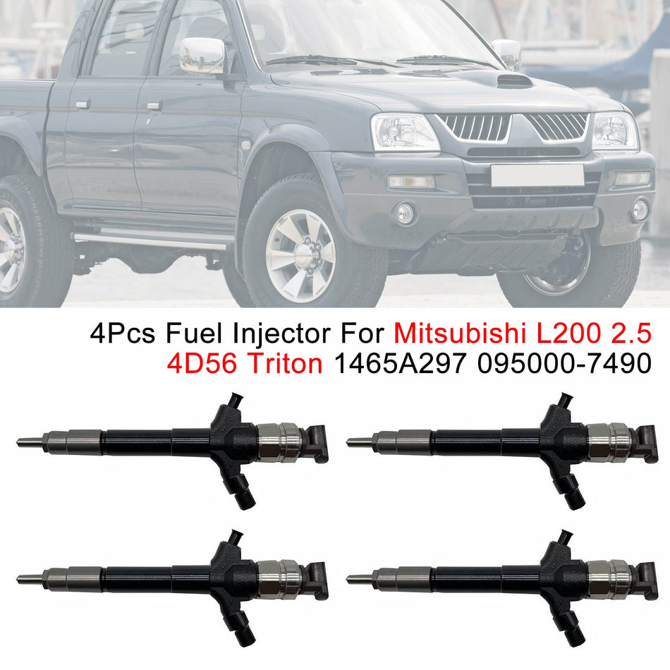 4 Stück Einspritzdüsen für Mitsubishi L200 2.5 4D56 Triton 1465A297 095000-7490