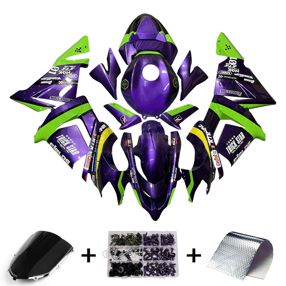 Injection Verkleidung Kit Karosserie Kunststoff ABS fit Für Kawasaki ZX10R 2004-2005