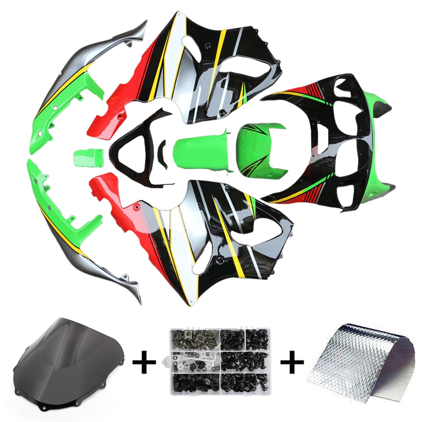 1996-2003 Kawasaki ZX-7R Einspritzverkleidungssatz Karosserie Kunststoff ABS