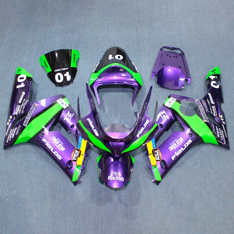 Verkleidungssatz aus ABS-Kunststoff, passend für Kawasaki ZX6R 636 2003-2004