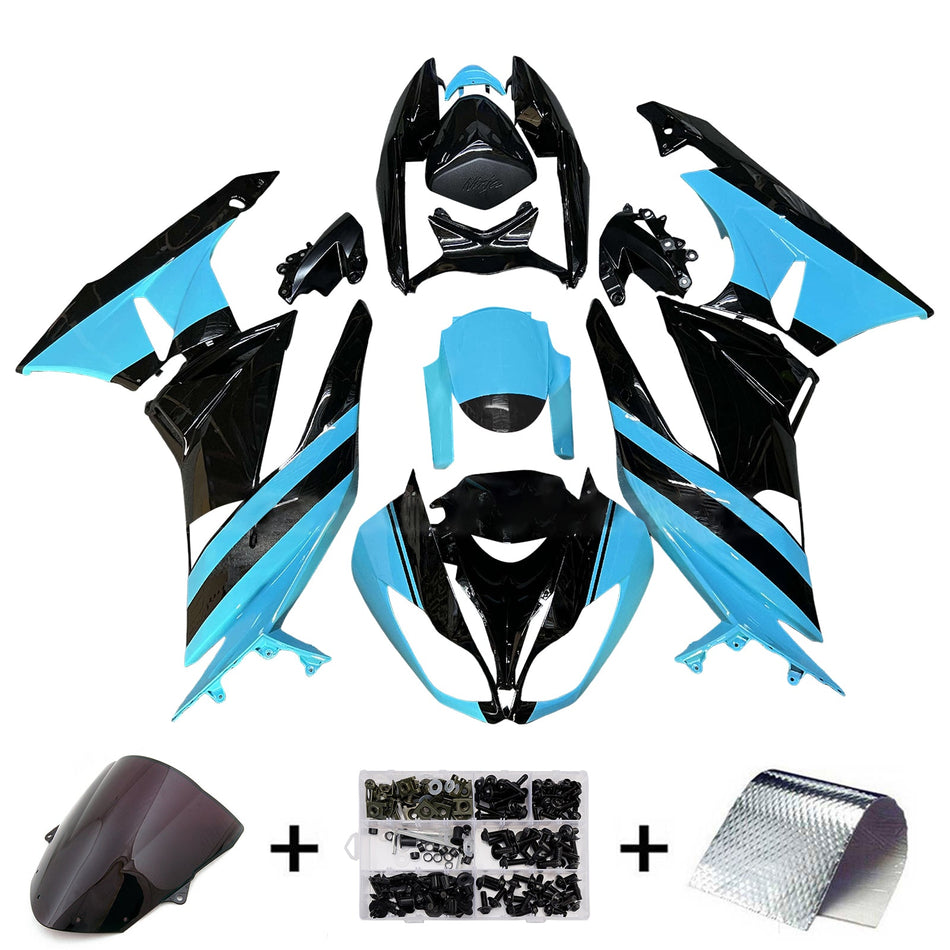 Injection Verkleidung Kit Karosserie Kunststoff ABS fit Für Kawasaki ZX6R 636 2009-2012