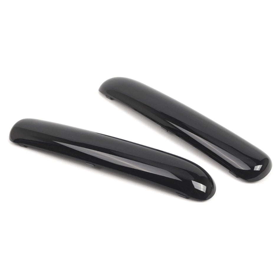 2001–2004 Mini One Cooper R50/R52/R53 Paar Frontstoßstangen-Zierleisten-Set, glänzend schwarz