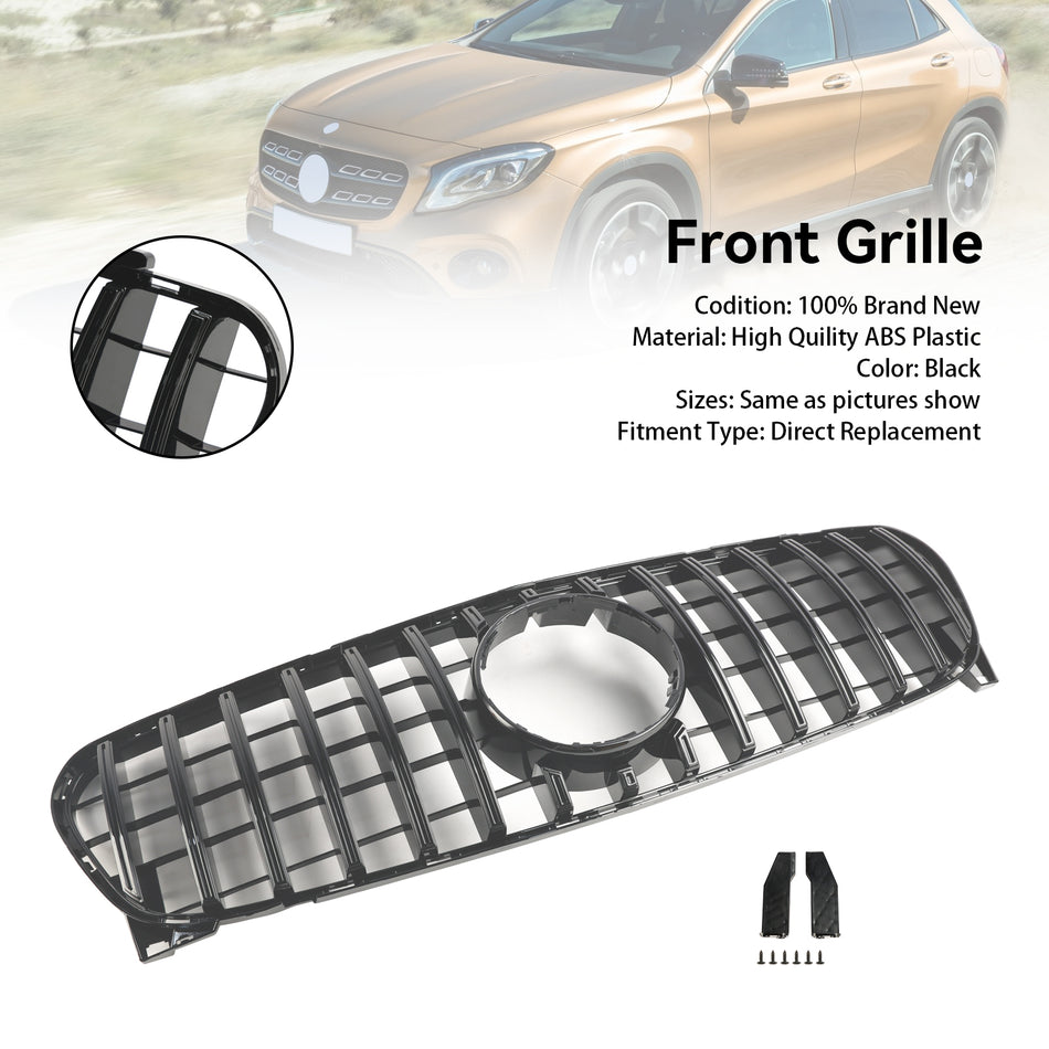 Front Grill Grille Für Mercedes Benz GLA W156 X156 2017-2019 Facelift Black