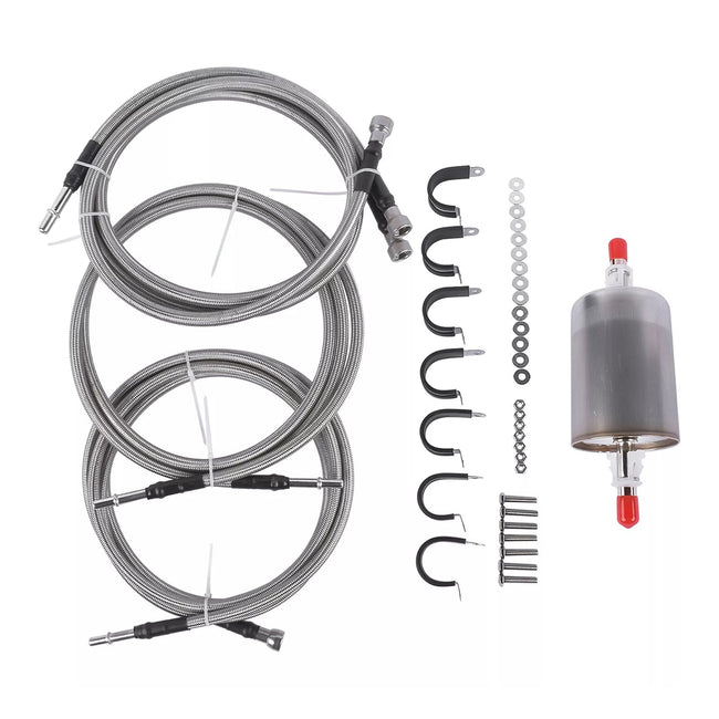 2001-2003 GMC Sierra 2500 HD Edelstahl geflochtene Kraftstoffleitungen Kit 819-840 Quick Fix