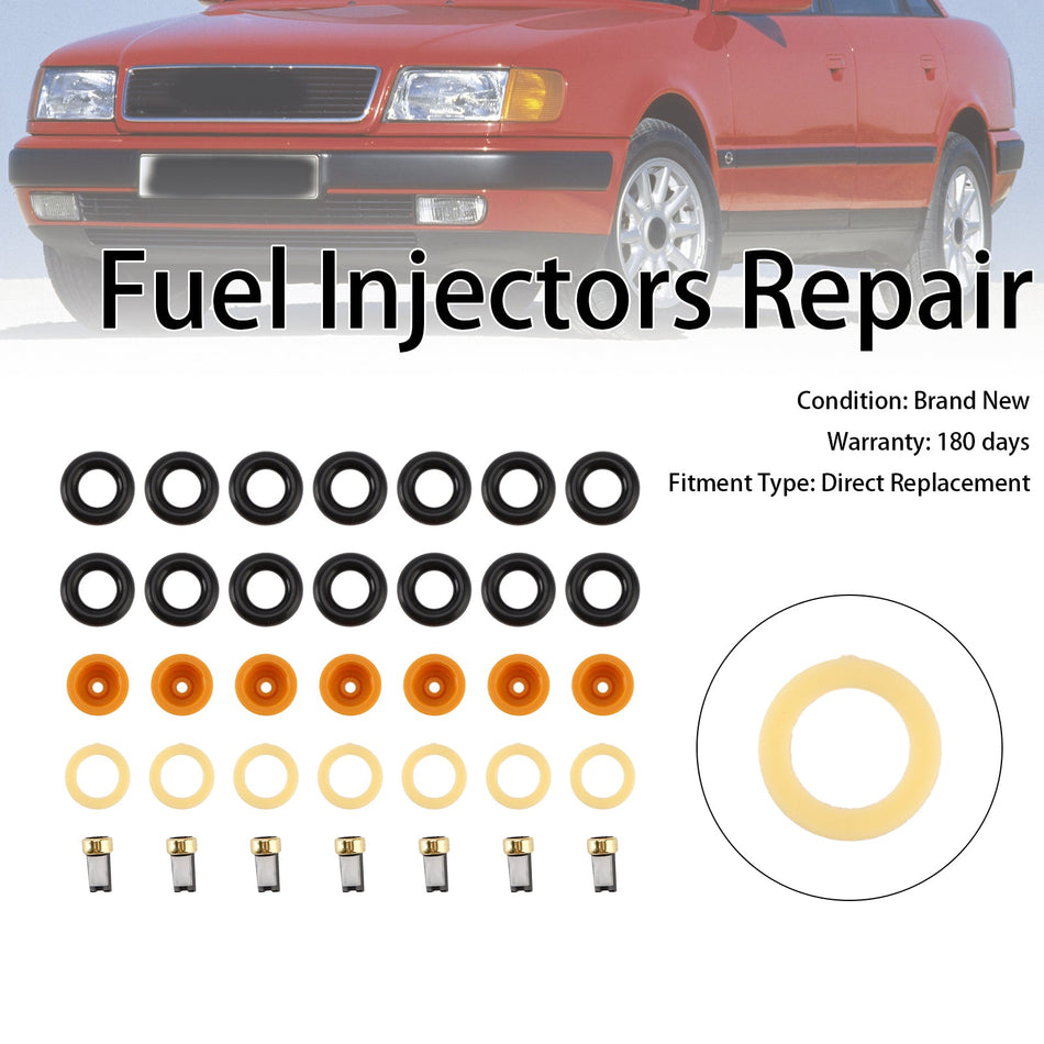 6 STÜCKE Kraftstoffinjektor O-Ring Filter Dichtung Fit Audi 80 90 100 A4 A6 A8 2,4 2,6 2,8