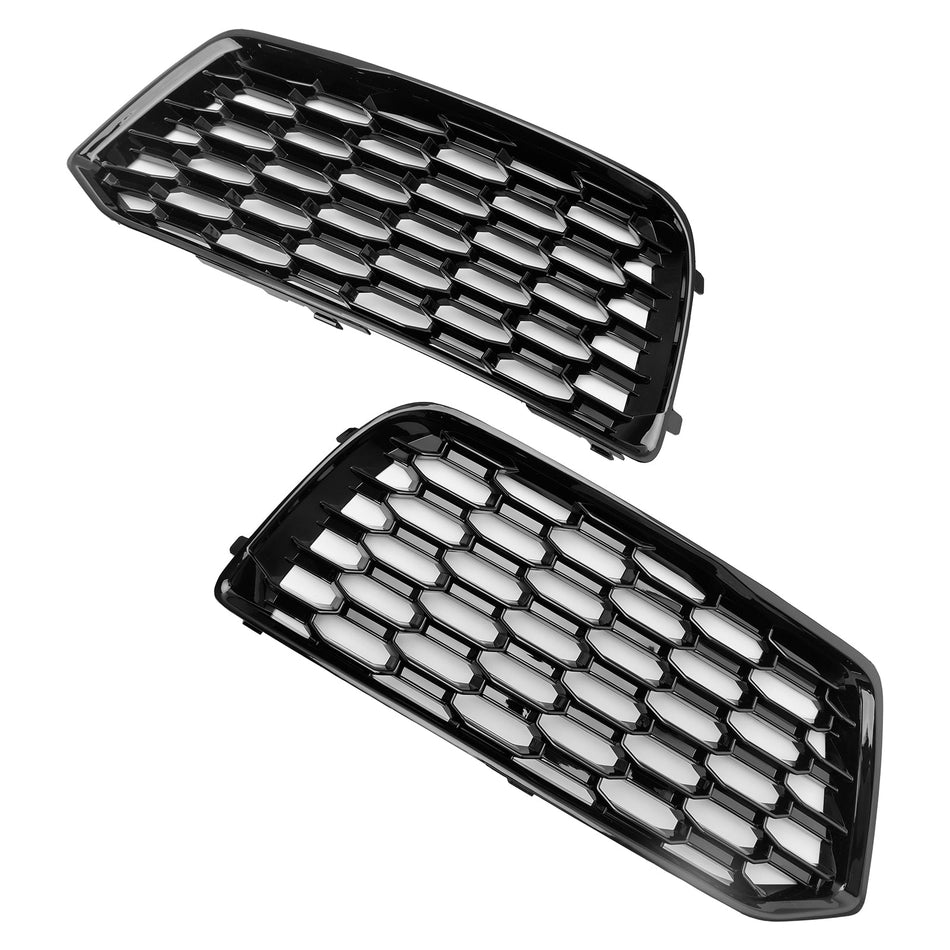 2018-2022 Audi Q5 Mesh 2PCS Front Stoßstange Abdeckung Grill Grille Lünette Einsatz