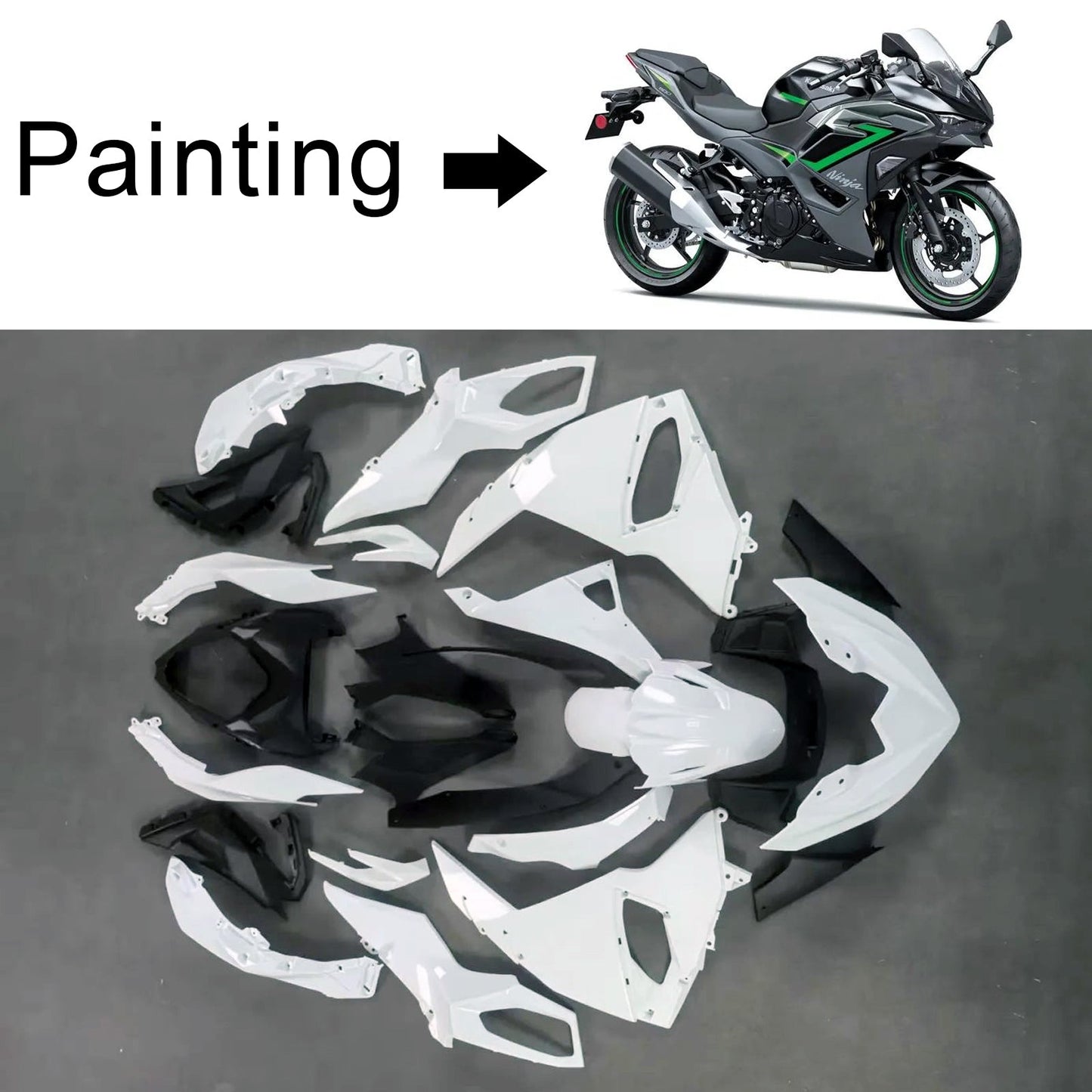 2024-2025 Kawasaki Ninja 500 Einspritzverkleidungssatz Karosserie ABS