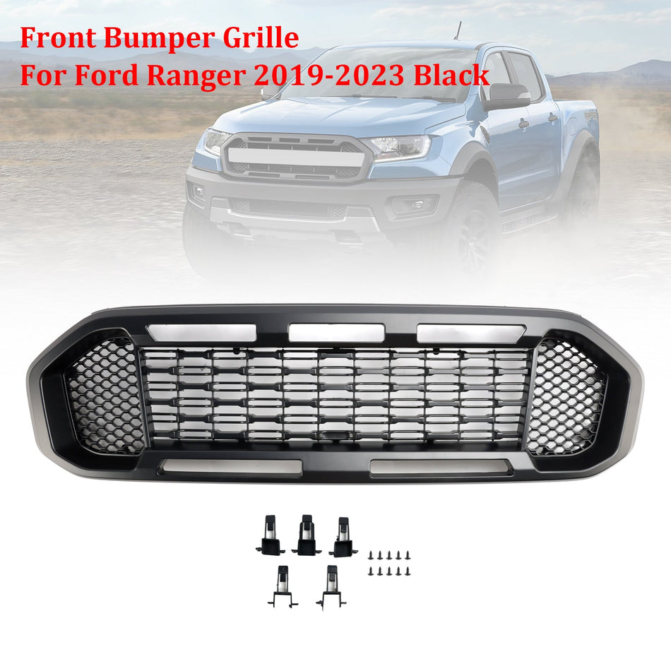 2019–2023 Ford Ranger T8 Schwarz Frontsto?stangengrill
