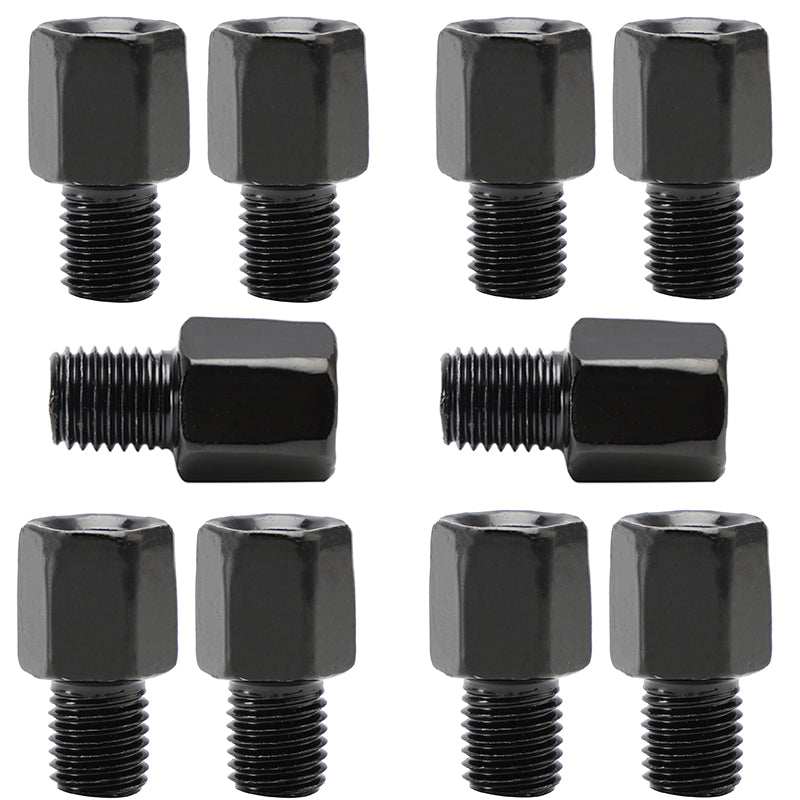 10x Motorrad-Speichenadapter, 8 mm, rechtsseitig weiblich, auf 10 mm, rechtsseitig m?nnlich