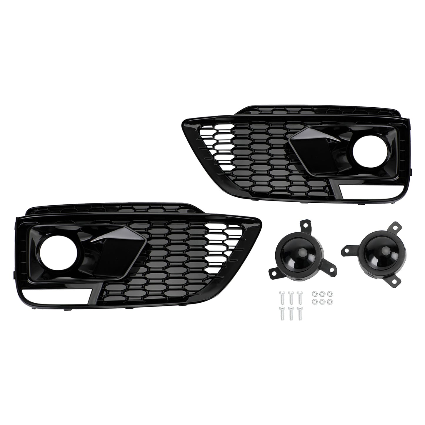 RSQ5 Black Front Honeycomb Fog Lamp Grilles Cover Für Audi Q5 SQ5 2018-2020