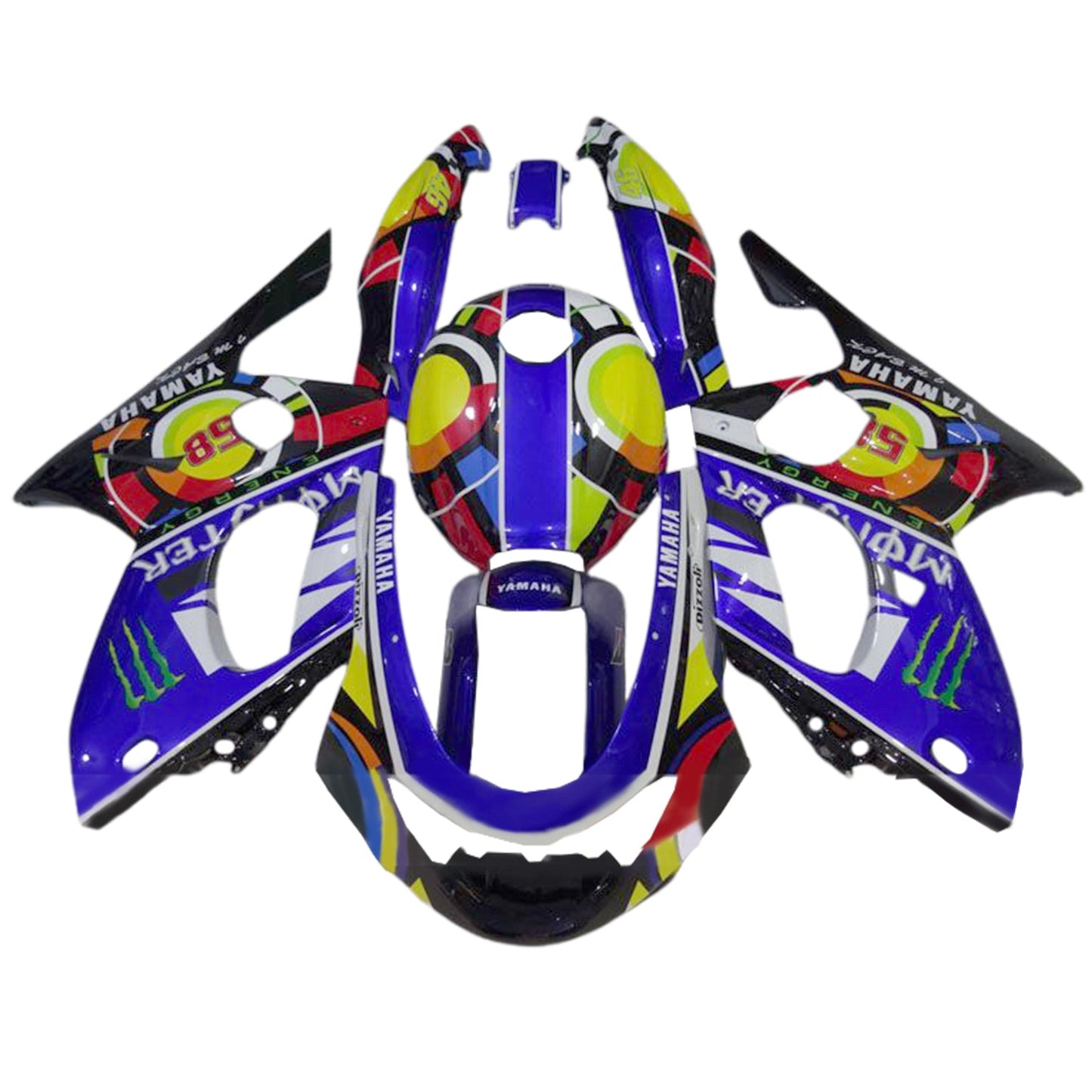 1996-2007 Yamaha YZF 600R Thundercat Einspritzverkleidungssatz Karosserie Kunststoff ABS