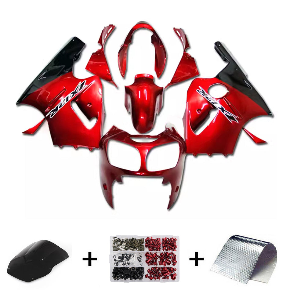 Verkleidungssatz aus ABS-Kunststoff, passend für Kawasaki ZX12R 2000-2001