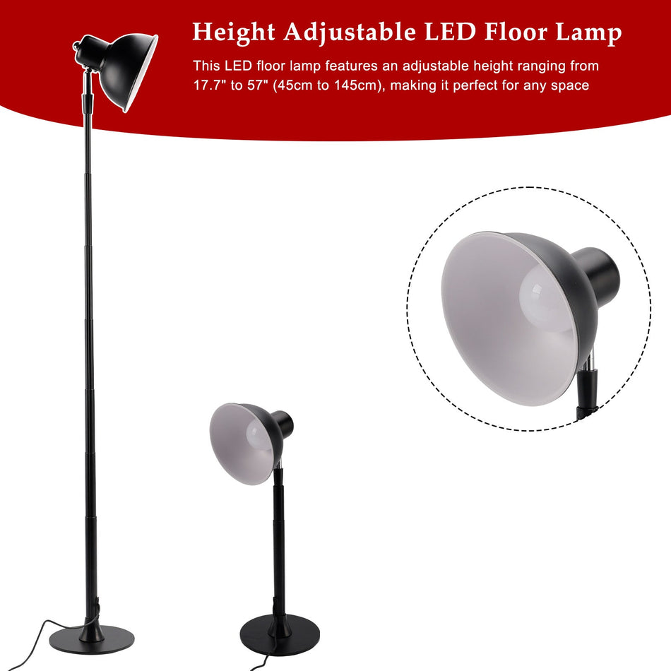 Dimmbar für Schlafzimmer/Büro – Verstellbare LED-Steh- und Tischleuchte in Walnussoptik, 3 Farben
