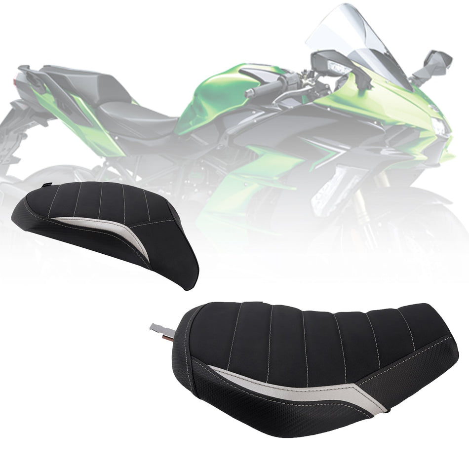 2022–2025 Für Kawasaki Ninja H2 SX Fahrer- und Beifahrersitz-Set, hinteres Sitzkissen, Grau