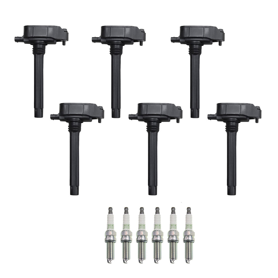 2016–2021 Jeep Grand Cherokee 3,6 l, 6 Stück Zündspule + Zündkerze UF807 0221504038 68223569AB
