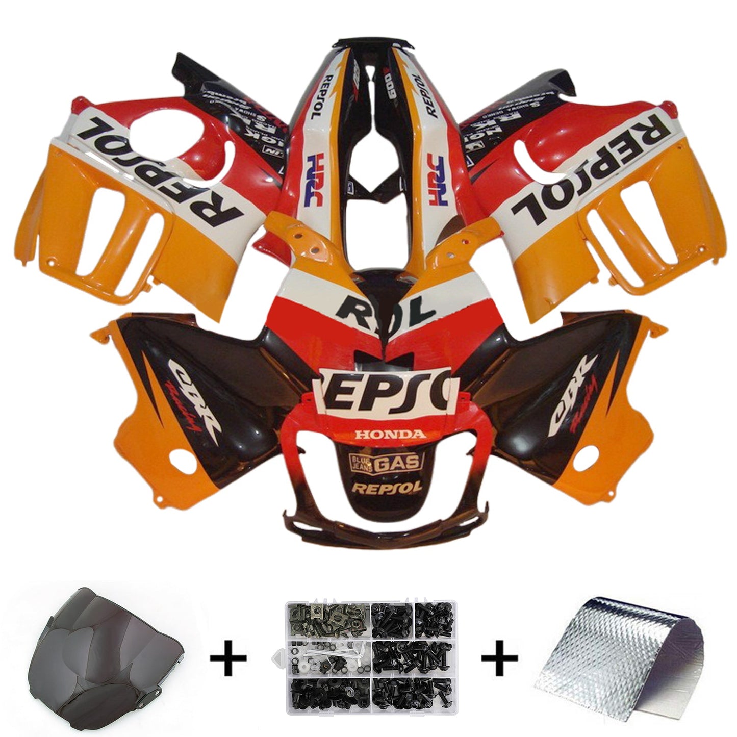 1997-1998 Honda CBR600 F3 Einspritzverkleidungssatz Karosserie Kunststoff ABS