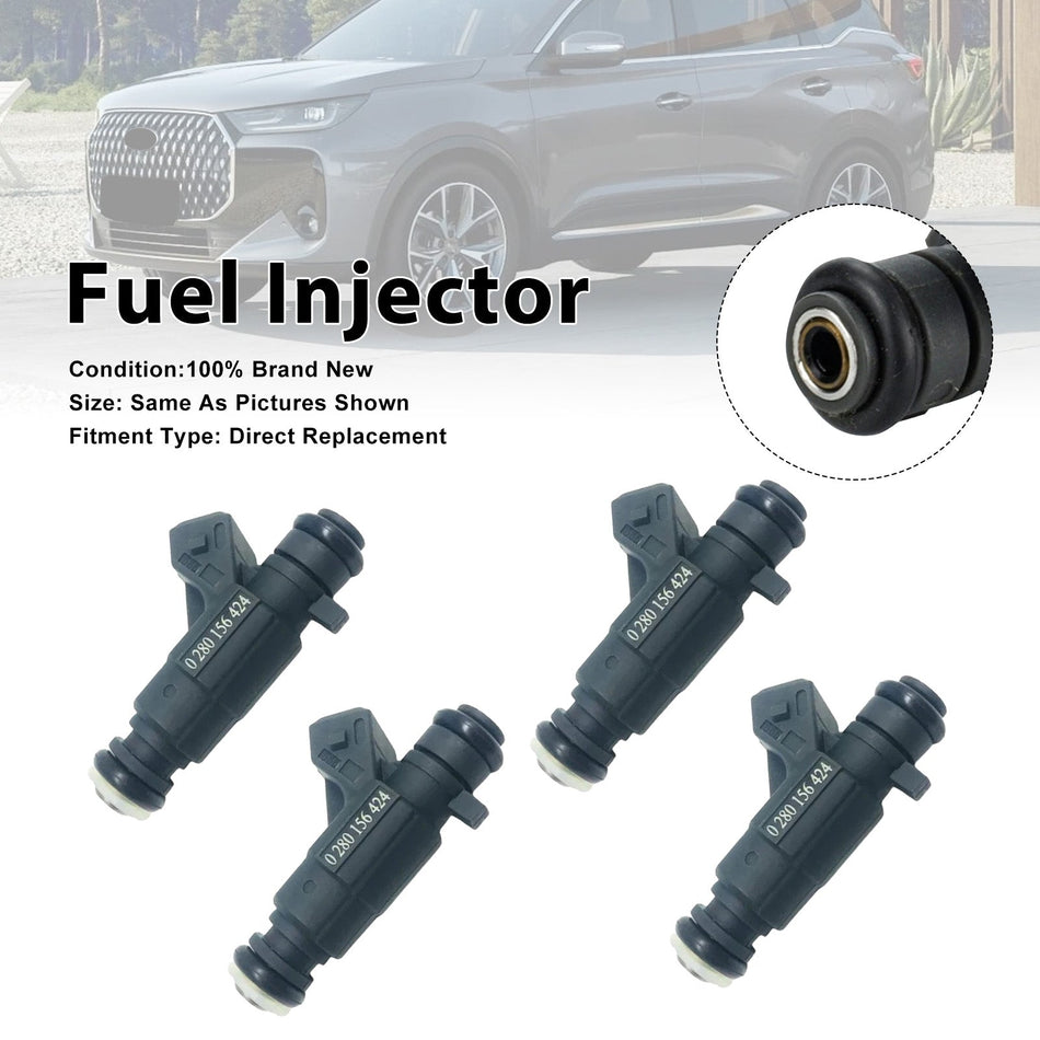4 Stück Einspritzdüsen für Chery Tiggo und BYD 2.4L 0280156424 0 280 156 424