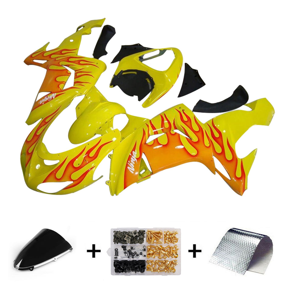 Injection Verkleidung Kit Karosserie Kunststoff ABS fit Für Kawasaki ZX10R 2006-2007